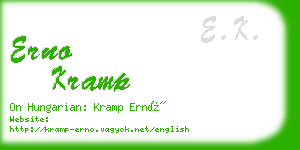 erno kramp business card